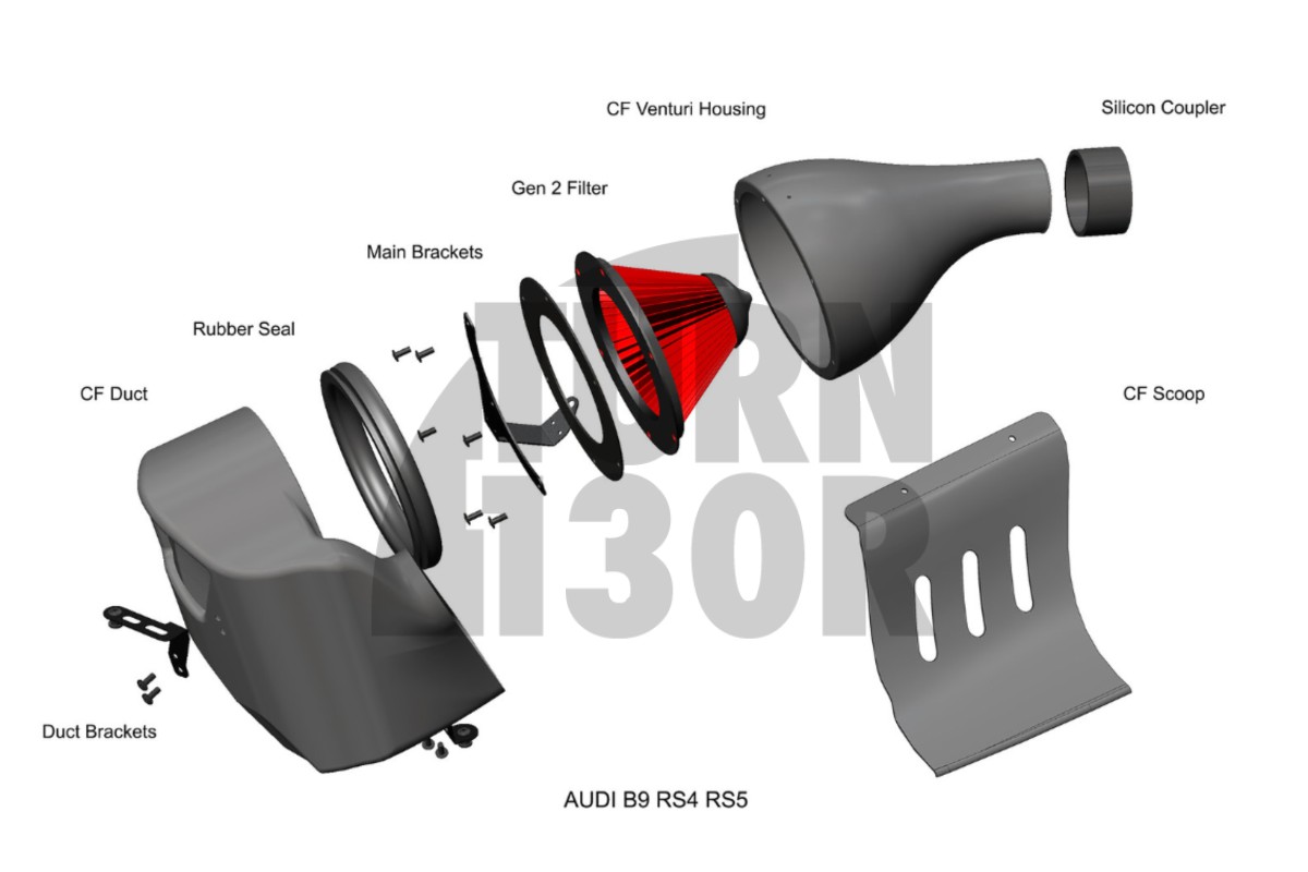 Sistema di aspirazione Eventuri in fibra di carbonio per Audi RS4 / RS5 B9