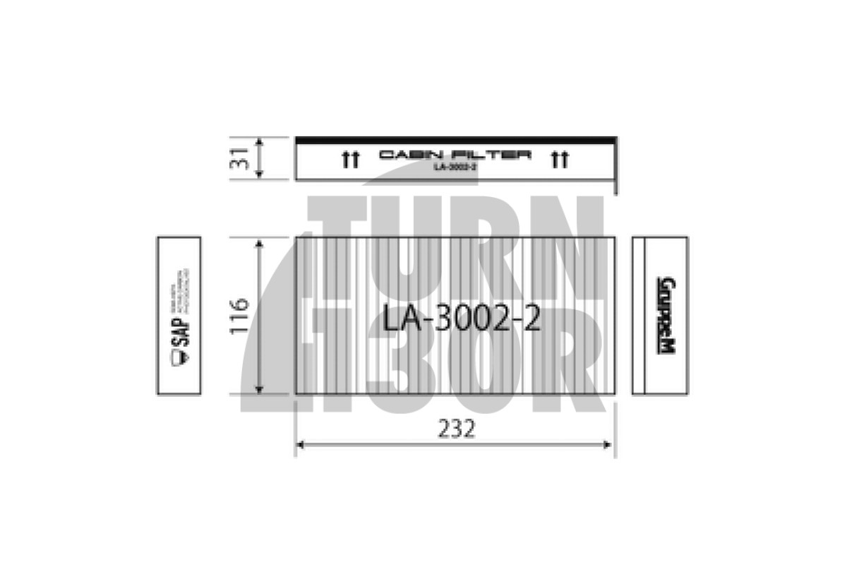 Filtri abitacolo Hepa Gruppe M per BMW 135i F40 e Mini Cooper S F56