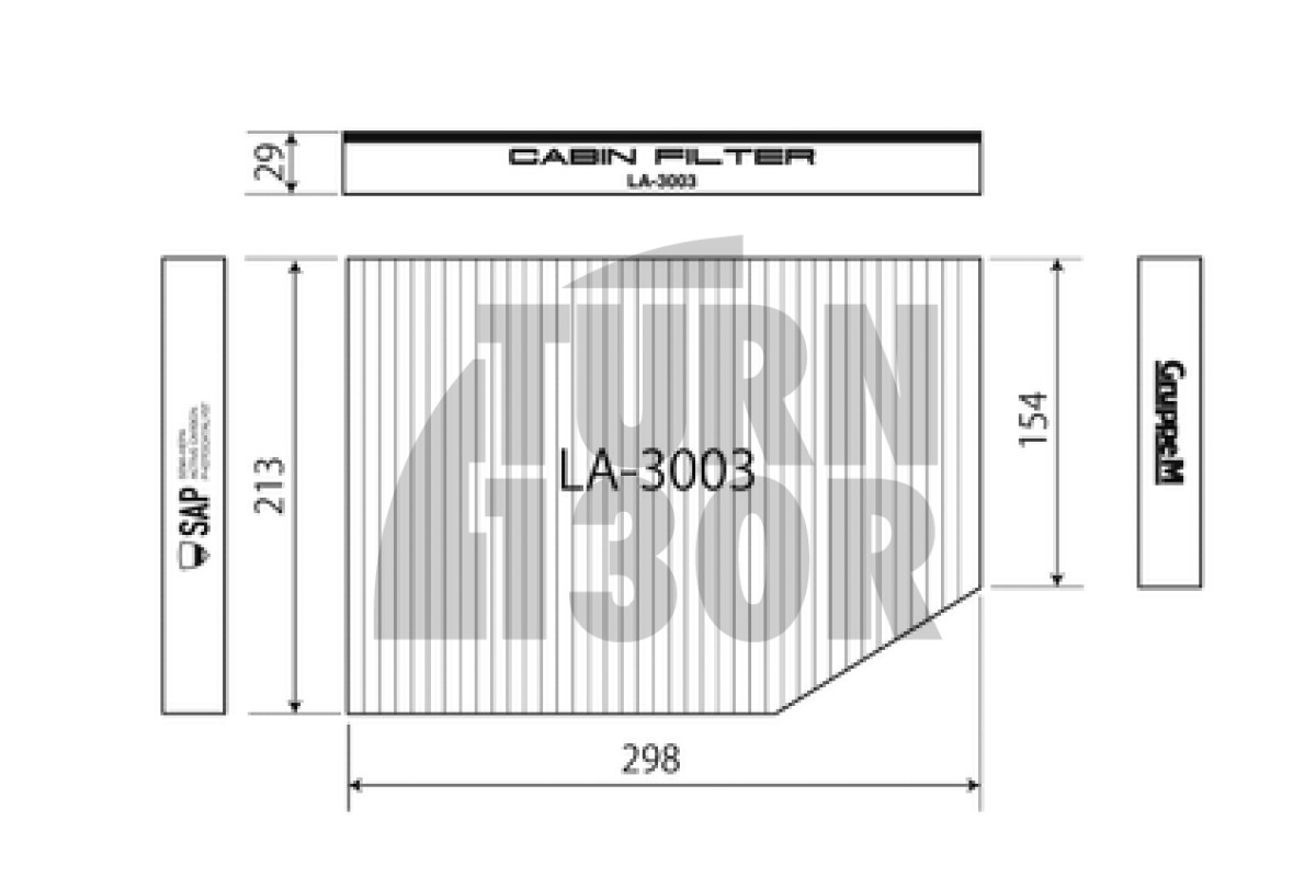 Filtro abitacolo Hepa Gruppe M per BMW M3 G80, M4 G8x e X3 M F97