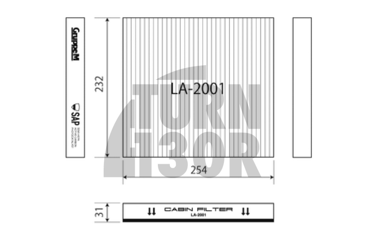 Filtro abitacolo Hepa per S3 8V, RS3 8Y, SQ2, Leon 3, Golf 7, TT 8S e Golf 8 da Gruppe M