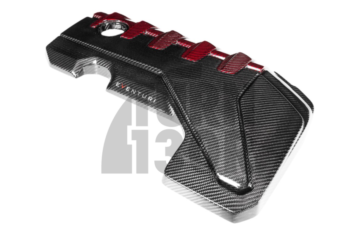 Eventuri Coperchio motore in fibra di carbonio / Kevlar rosso per Audi RS3 8V.5 / TTRS 8S e RS3 8Y