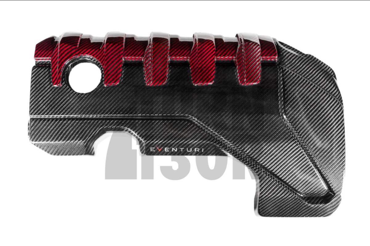 Eventuri Coperchio motore in fibra di carbonio / Kevlar rosso per Audi RS3 8V.5 / TTRS 8S e RS3 8Y