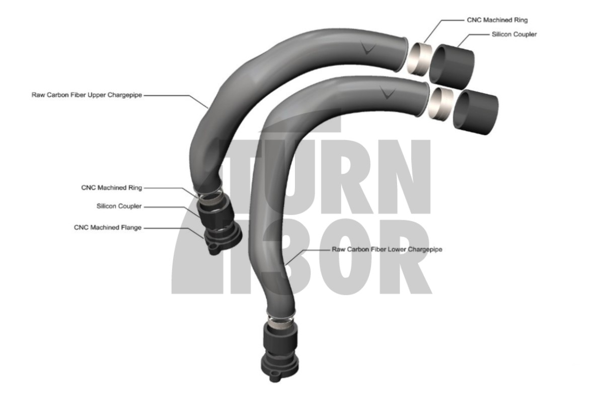 Tubi di sovralimentazione in carbonio Eventuri per BMW M3 F80 / M4 F8x / M2 Comp F87