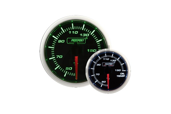 Indicatore di temperatura dell'olio da 52 mm Verde/Bianco Prosport