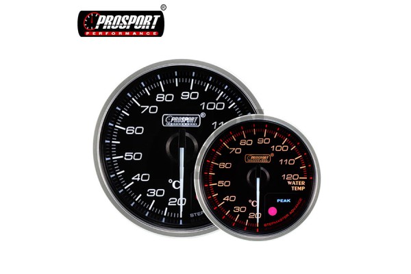 Indicatore di temperatura dell'acqua rosso/bianco da 52 mm Prosport Supreme