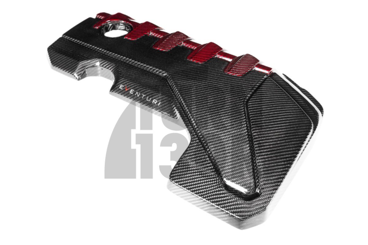 Eventuri Coperchio motore in fibra di carbonio / Kevlar rosso per Audi RS3 8V.5 / TTRS 8S e RS3 8Y Eventuri Coperchio motore in fibra di carbonio / Kevlar rosso per Audi RS3 8V.5 / TTRS 8S e RS3 8Y