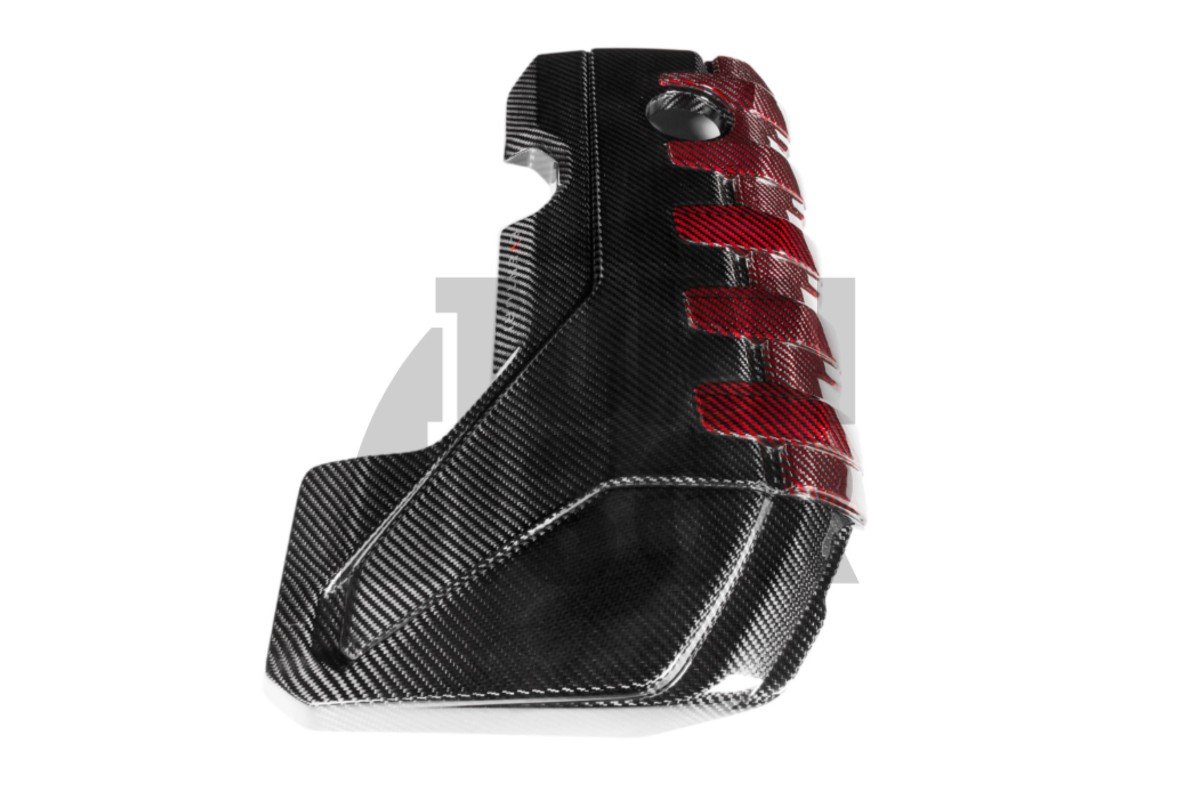 Eventuri Coperchio motore in fibra di carbonio / Kevlar rosso per Audi RS3 8V.5 / TTRS 8S e RS3 8Y Eventuri Coperchio motore in fibra di carbonio / Kevlar rosso per Audi RS3 8V.5 / TTRS 8S e RS3 8Y