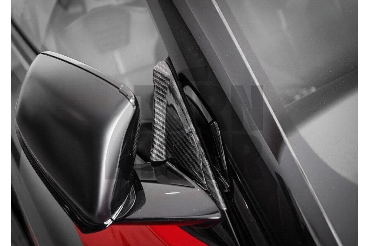 Armaspeed Carbon Fiber Windblock Side Mirrors Pillars Covers for Toyota Supra Mk5 A90  