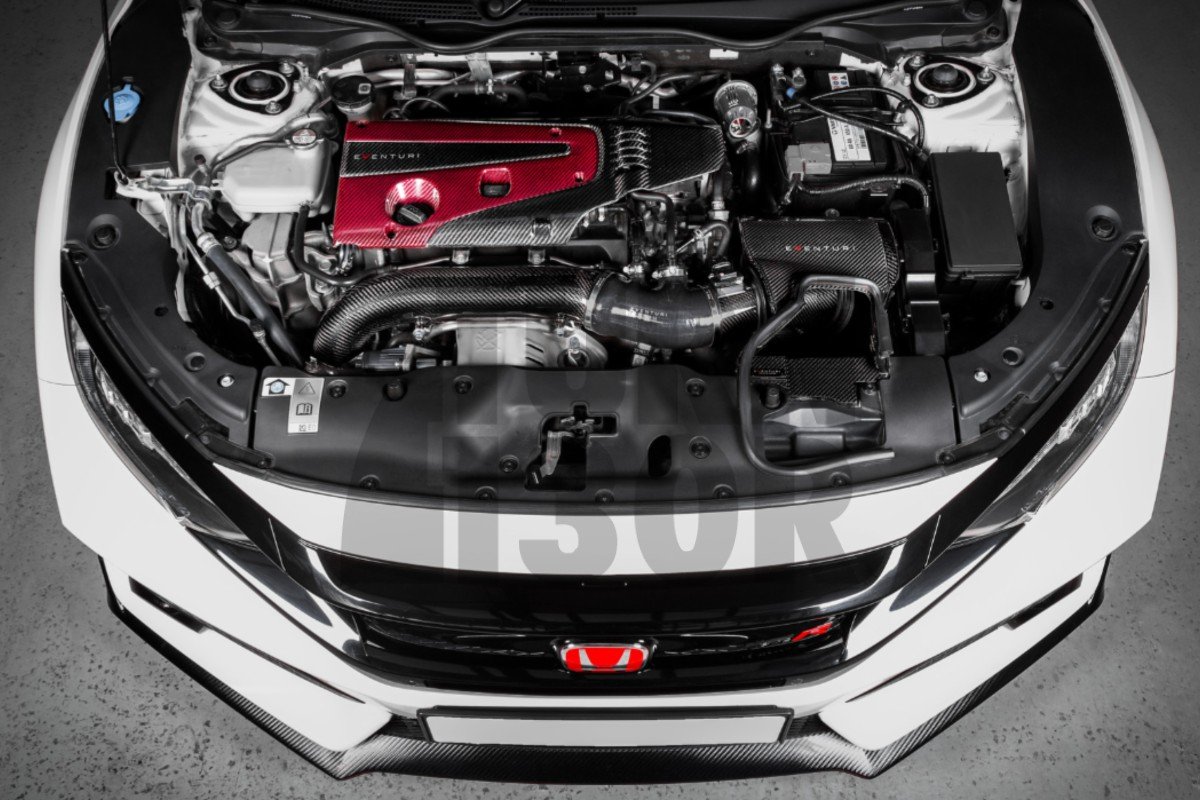 Coperchio motore Honda Civic Type R FK2 / FK8 in fibra di carbonio / Kevlar rosso di Eventuri