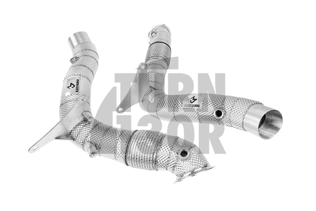 Black Mamba Decat Downpipes ( Heat Shield ) for Ferrari 488 15-18