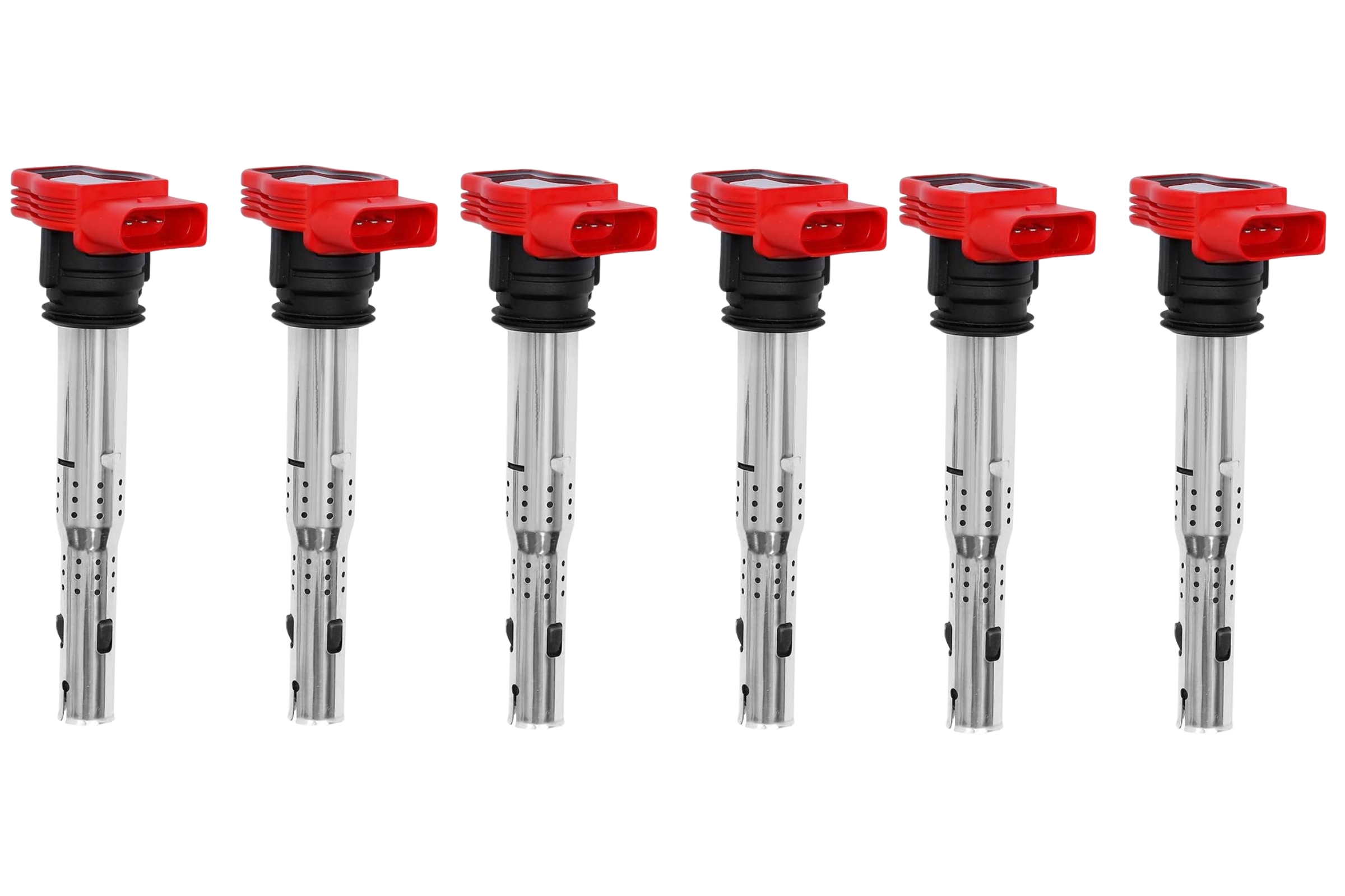 Pacchi bobina rossi NGK progettati per i modelli Audi RS4/S4 B5 e S4/S5 B8, compatibili con Audi R8